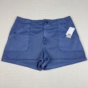 NEW BP Shorts‎ Womens 10 Blue Shadow Cotton Blend Utility Casual Chic Summer